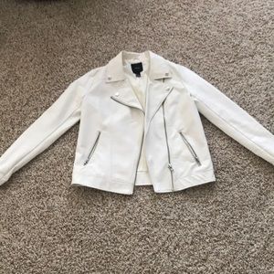 White Faux Leather Jacket